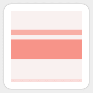 A splendid tailoring of Very Light Pink, Pale Pink, Pale Salmon and Vivid Tangerine stripes. Sticker